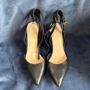 Nine West Black Strappy Heels